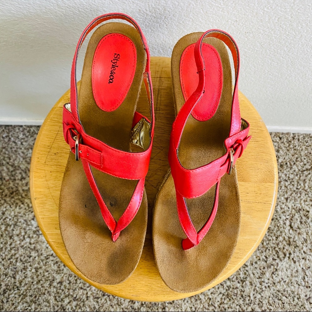 Style & Co Coral Strap Espadrille Wedge Sandals 10